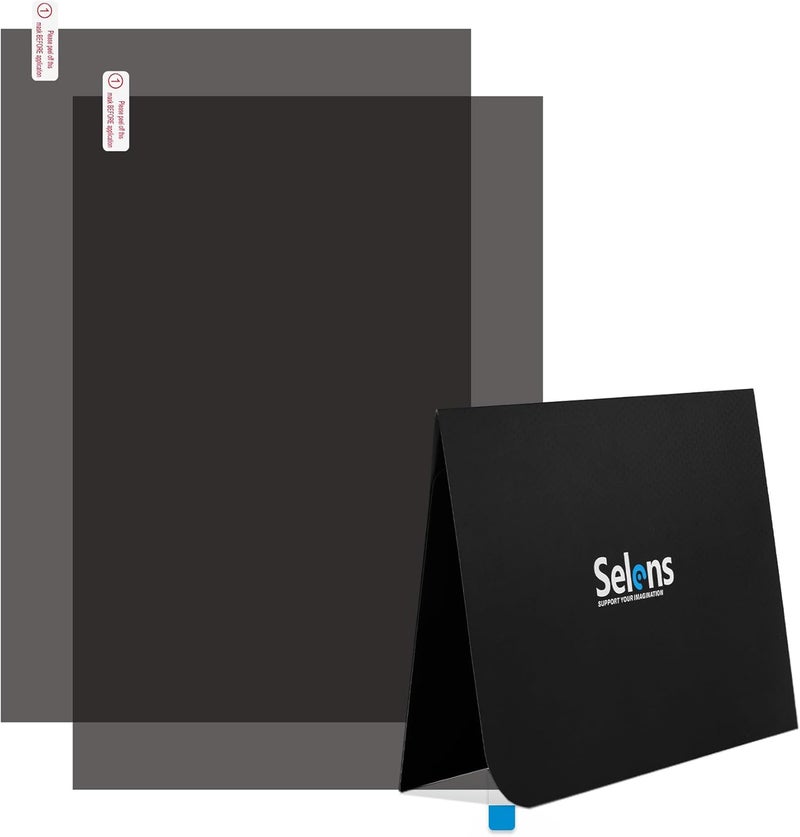 Selens 2 PCS Linear Polarizing Film,15.8x11.9in Adhesive Polarized Film Suitable for LCD Screen Repairing/Physics Teaching/Photography - Image 1